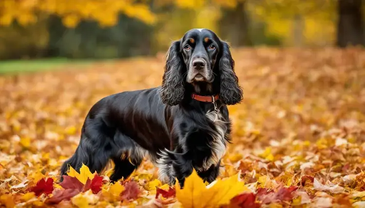 The English Cocker Spaniel is known for its sturdier build and slightly longer muzzle.